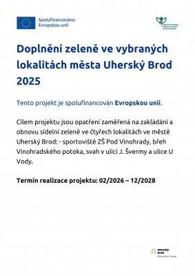 Doplnění zeleně ve vybraných lokalitách města Uherský Brod