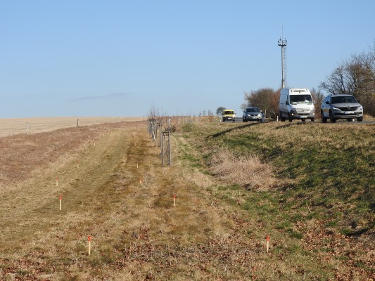 Před realizací - část podél komunikace pro motorová vozidla