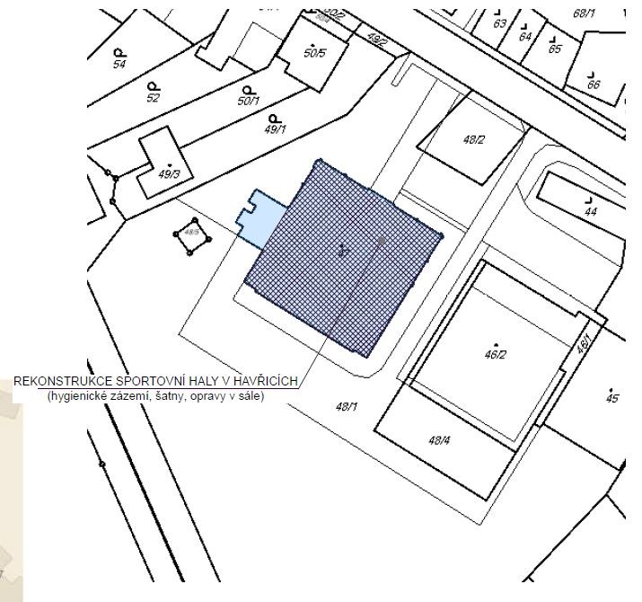 Rekonstrukce části prostor sportovní haly Havřice pro SPŠOA Uherský Brod - záměr č. 264