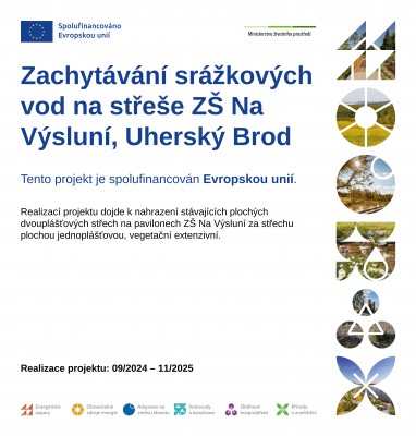 ZŠ Na Výsluní - rekonstrukce střešního pláště - pavilon C, D, E, F - záměr č. 327