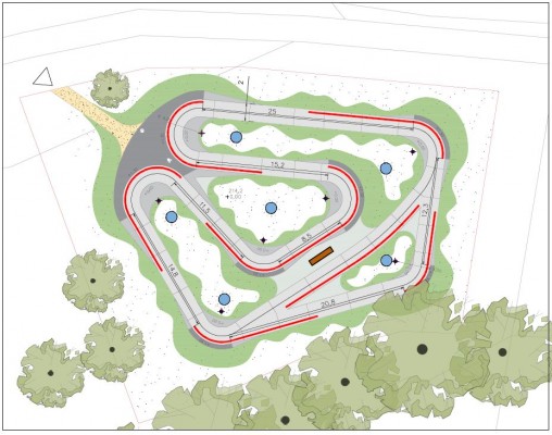 Návrh Pumptracku v Uherském Brodě