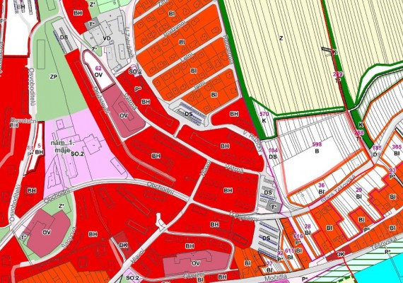 Sídliště Pod Vinohrady na pokdladu územního plánu města Uherský Brod