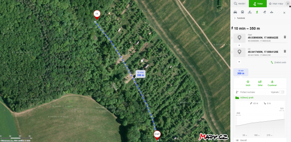 Nová cesta a elektrika v chatařské oblasti Těšov