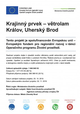 Krajinný prvek - větrolam Králov